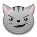 Cómo se ve el emoji Gato haciendo una mueca en Lg.