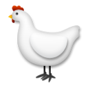 Cómo se ve el emoji Gallina en Lg.