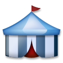 Cómo se ve el emoji Carpa de circo en Lg.