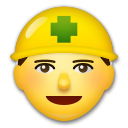 Cómo se ve el emoji Profesional de la construcción en Lg.