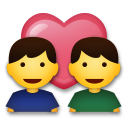 Cómo se ve el emoji Pareja enamorada: hombre y hombre en Lg.