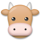 Cómo se ve el emoji Cara de vaca en Lg.