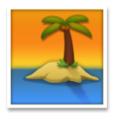 Cómo se ve el emoji Isla desierta en Lg.