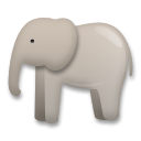 Cómo se ve el emoji Elefante en Lg.