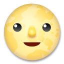 Cómo se ve el emoji Luna llena con cara en Lg.