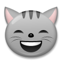 Cómo se ve el emoji Gato sonriendo con ojos sonrientes en Lg.