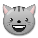 Cómo se ve el emoji Gato sonriendo en Lg.