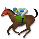 Cómo se ve el emoji Carrera de caballos en Lg.