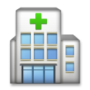 Cómo se ve el emoji Hospital en Lg.