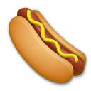 Cómo se ve el emoji Perrito caliente en Lg.