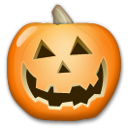 Cómo se ve el emoji Calabaza de Halloween en Lg.