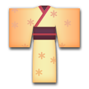 Cómo se ve el emoji Kimono en Lg.