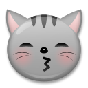 Cómo se ve el emoji Gato besando en Lg.