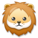 Cómo se ve el emoji León en Lg.