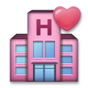 Cómo se ve el emoji Hotel del amor en Lg.