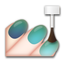 Cómo se ve el emoji Pintarse las uñas: tono de piel claro en Lg.