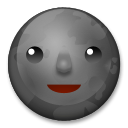 Cómo se ve el emoji Luna nueva con cara en Lg.