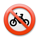 Cómo se ve el emoji Bicicletas prohibidas en Lg.