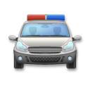 Cómo se ve el emoji Coche de policía próximo en Lg.