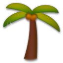 Cómo se ve el emoji Palmera en Lg.