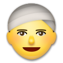 Cómo se ve el emoji Persona con turbante en Lg.