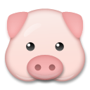 Cómo se ve el emoji Cara de cerdo en Lg.