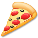 Cómo se ve el emoji Pizza en Lg.