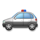 Cómo se ve el emoji Coche de policía en Lg.