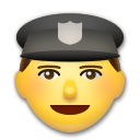 Cómo se ve el emoji Agente de policía en Lg.