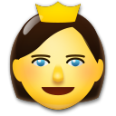 Cómo se ve el emoji Princesa en Lg.