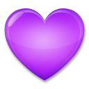 Cómo se ve el emoji Corazón morado en Lg.