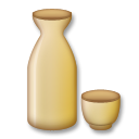 Cómo se ve el emoji Sake en Lg.