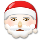 Cómo se ve el emoji Papá Noel: tono de piel claro en Lg.