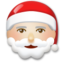 Cómo se ve el emoji Papá Noel: tono de piel claro medio en Lg.