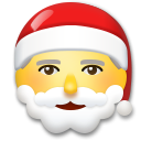 Cómo se ve el emoji Papá Noel en Lg.