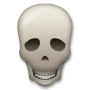 Cómo se ve el emoji Calavera en Lg.