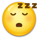 Cómo se ve el emoji Cara durmiendo en Lg.