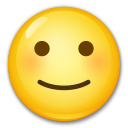 Cómo se ve el emoji Cara sonriendo ligeramente en Lg.