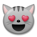 Cómo se ve el emoji Gato sonriendo con ojos de corazón en Lg.