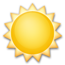 Cómo se ve el emoji Sol en Lg.