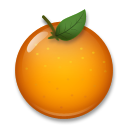 Cómo se ve el emoji Mandarina en Lg.