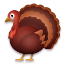 Cómo se ve el emoji Pavo en Lg.