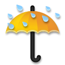 Cómo se ve el emoji Paraguas con gotas de lluvia en Lg.