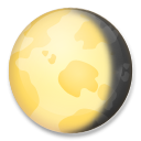 Cómo se ve el emoji Luna gibosa menguante en Lg.