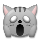 Cómo se ve el emoji Gato asustado en Lg.