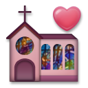 Cómo se ve el emoji Iglesia celebrando boda en Lg.