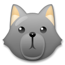 Cómo se ve el emoji Lobo en Lg.