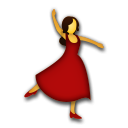 Cómo se ve el emoji Mujer bailando en Lg.