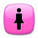 Cómo se ve el emoji Señal de aseo para mujeres en Lg.