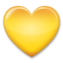 Cómo se ve el emoji Corazón amarillo en Lg.